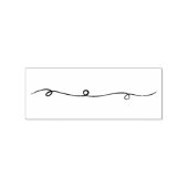 Kronkelige lijn nr. 9 rubberstempel (Afrduk)