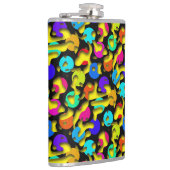 Kronkelige Lussen naadloos patroon 09 + uw backgr. Heupfles (Rechts)