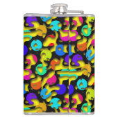 Kronkelige Lussen naadloos patroon 09 + uw backgr. Heupfles (Achterkant)