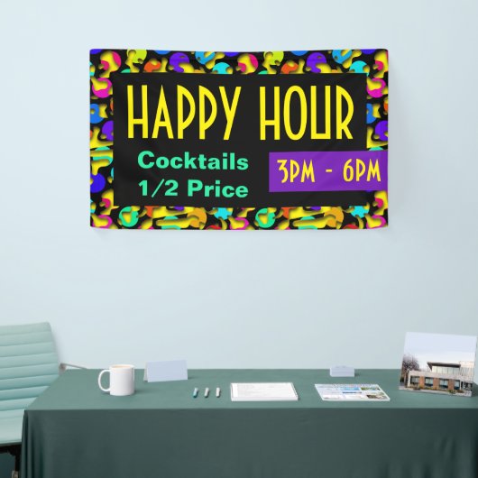 Kronkelige Lussen naadloos patroon 09 + uw backgr. Spandoek (Beurs)