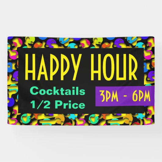 Kronkelige Lussen naadloos patroon 09 + uw backgr. Spandoek (Horizontaal)