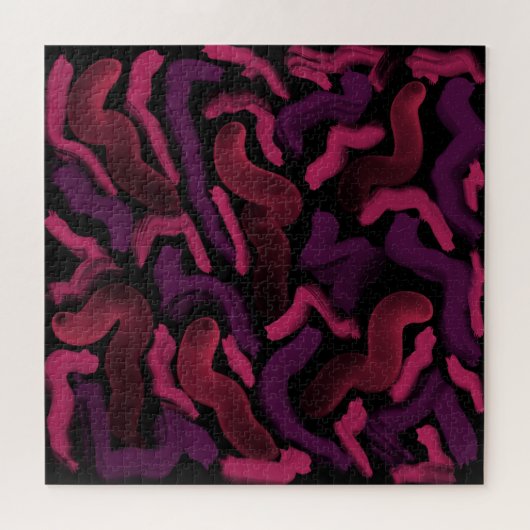 Kronkelige Pinkies Abstract Patroon Legpuzzel (Horizontaal)