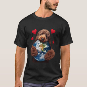 Kronkelige Retriever Hond Aardedag Knuffel Liefde  T-shirt