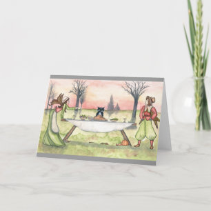 Kronkelt zich en het Wenskaart van de Thanksgiving Feestdagen Kaart