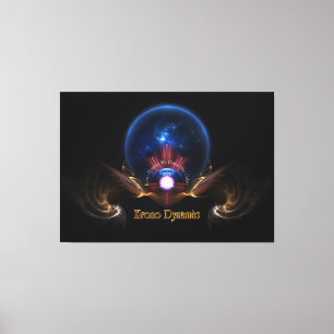 Krono Dynamic Fantasy Fractal Art van Xzendor7 Canvas Afdruk