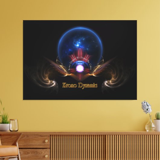 Krono Dynamic Fantasy Fractal Art van Xzendor7 Canvas Afdruk (Insitu (Woonkamer))