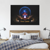 Krono Dynamic Fantasy Fractal Art van Xzendor7 Canvas Afdruk (Insitu (Slaapkamer))