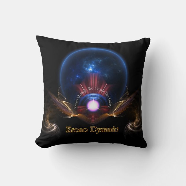 Krono Dynamic Fractal Art Decorative Pillow Kussen (Voorkant)