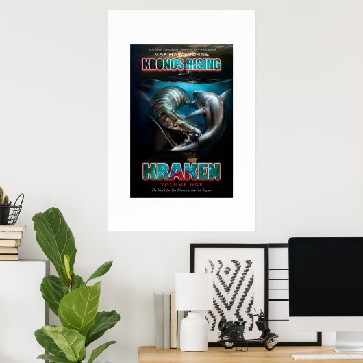 Kronos Rising: Kraken vol. 1 Pliosaur VS Megalodon Poster (Thuiskantoor)