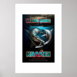Kronos Rising: Kraken vol. 1 Pliosaur VS Megalodon Poster