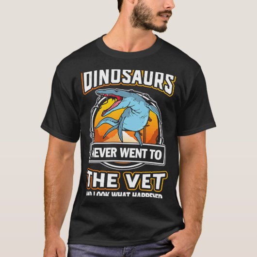 Kronosaurus dinosaurus ging nooit naar de veteri t-shirt (Voorkant)