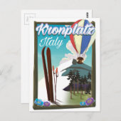 Kronplatz Italië skiposter Briefkaart (Voorkant / Achterkant)