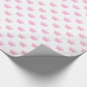 Kroon 01 - Roze op wit Cadeaupapier (Hoek)