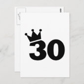 Kroon 30ste verjaardag briefkaart (Voorkant / Achterkant)