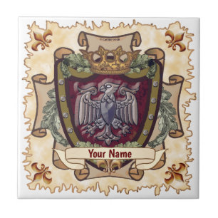 Kroon Banner Adelaar Achternaam Tegeltje