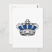Kroon - blauw briefkaart (Voorkant / Achterkant)