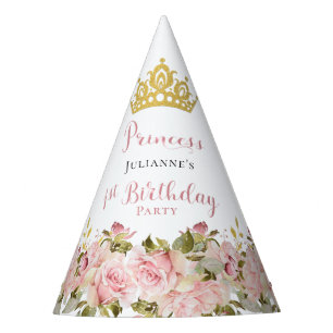 Kroon Butterflies Floral Princess 1st Birthday Feesthoedjes