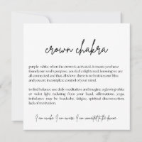 Kroon Chakra Kaart - (Eenvoudig, Elegant, Trouwen)