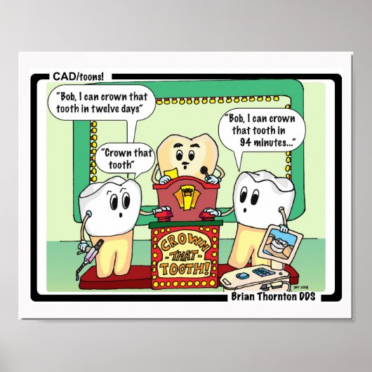 Kroon dat Tooth Print (Voorkant)