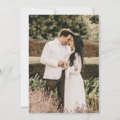 Kroon en foilage bruiloft zwart goud op wit kaart (Achterkant)