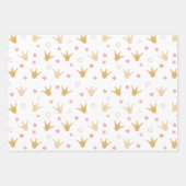 Kroon en harten inpakpapier vel (Voorkant)