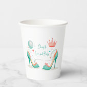 Kroon en Hoge Hakken – Glamoureuze Roze & Mint The Papieren Bekers (Voorkant)