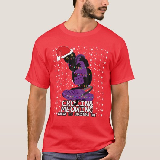 Kroon en medue rond de kerstboom t-shirt (Voorkant)