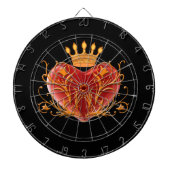 Kroon filigraan hart dart board dartbord (Voorkant)