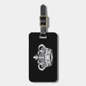 Kroon - grijs bagagelabel (Voorkant verticaal)