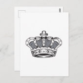 Kroon - grijs briefkaart (Voorkant / Achterkant)