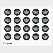 Kroon - groen ronde sticker (Vel)