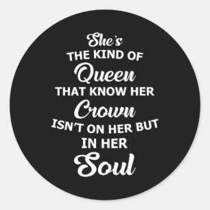 Kroon Koningin Koninklijke Prinses Goud Grappig Gi Ronde Sticker