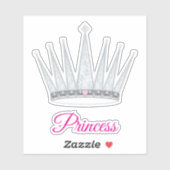 Kroon met faux-diamanten sticker (Vel)