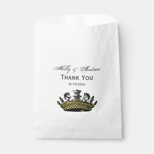  kroon met kleur van schaakstukken bedankzakje (Voorkant)