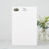 kroon met kleur van schaakstukken briefpapier (Staand voorkant)