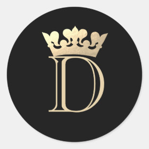 Kroon Monogram Ronde Sticker