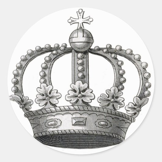  kroon ronde sticker (Voorkant)