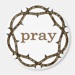 Kroon Thorns Lenten PRAY Magnet Magneet