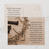 Kroon van de Bijbel Verse Pasen Briefkaart (Voorkant / Achterkant)