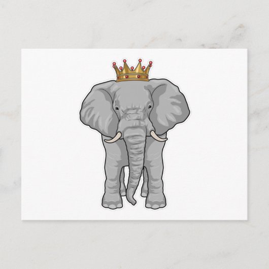 Kroon van de Olifant Koning Briefkaart (Voorkant)