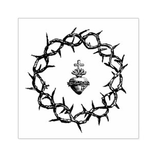 Kroon van Doorn Heilig Hart van Jezus Religieus Rubberstempel