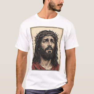 Kroon van Doornen Religieus Portret Vector Kunst_ T-shirt