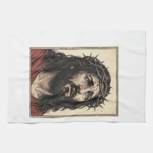 Kroon van Doornen Religieus Portret Vector Kunst_ Theedoek
