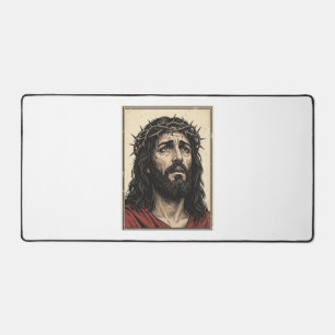 Kroon van doornen Vintage religieus portret vector Bureaumat