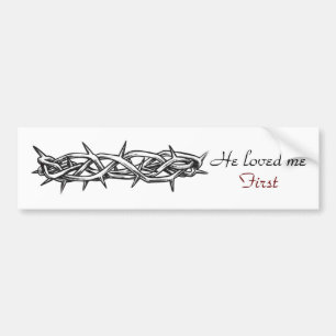 Kroon van doornoren Jezus Bumpersticker