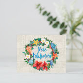 Kroon van Kerstmis van Kalikimaka van Mele de Feestdagenkaart (Staand voorkant)