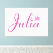 Kroon van prinses canvas afdruk (Insitu (Houten vloer))