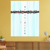 Kroon van Thorns Cross Canvas Afdruk (Insitu (Woonkamer))