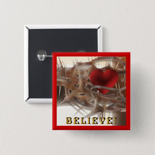 Kroon van Thorns en Heart Button (Voorkant /achterkant)