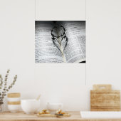 Kroon van Thorns Heart en Bijbel Poster (Keuken)